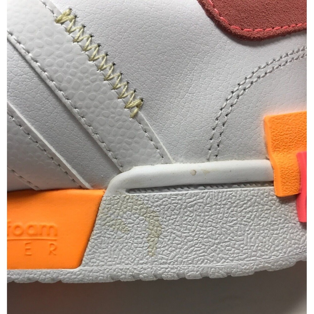 Adidas Postmove SE White/Acid Red Leather Sneakers Women's Sz 7.5 EUC w/Tags - Picture 7 of 9
